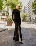 Beaded Collar Maxi Dress