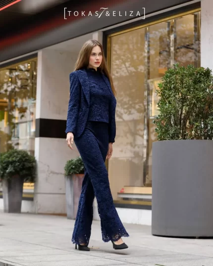 Ballardi Lace Blazer & Pants Set