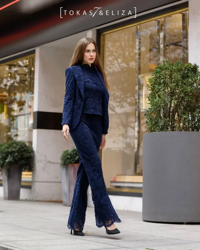 Ballardi Lace Blazer & Pants Set