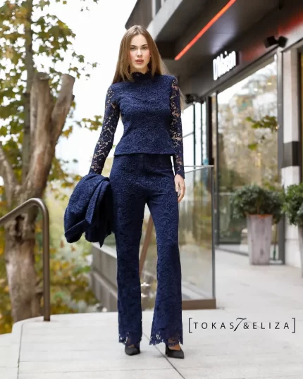Ballardi Lace Blazer & Pants Set