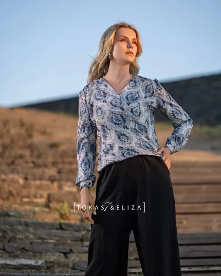 Wrap-Style Blouse