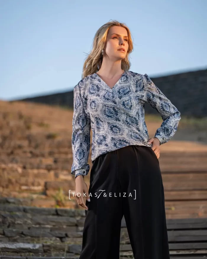 Wrap-Style Blouse