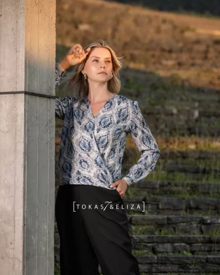 Wrap-Style Blouse
