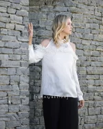 Espirito Satin Jacquard Blouse