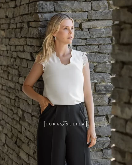 Sweetheart Neckline Evening Top